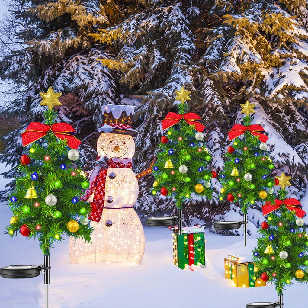 Solar Tree Lights | Four-Color Glow | Festive Decor