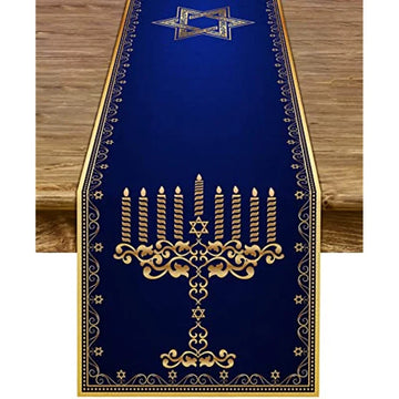 Hanukkah Menorah Table Runners | Festive Decor | Elegant Design