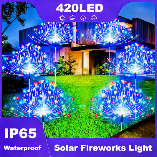 Solar Firework Lights | Outdoor Decor | Festive LED Lighting