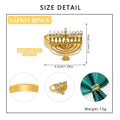 Rhinestone Hanukkah Napkin Rings | Elegant Table Decor