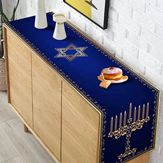 Hanukkah Menorah Table Runners | Festive Decor | Elegant Design