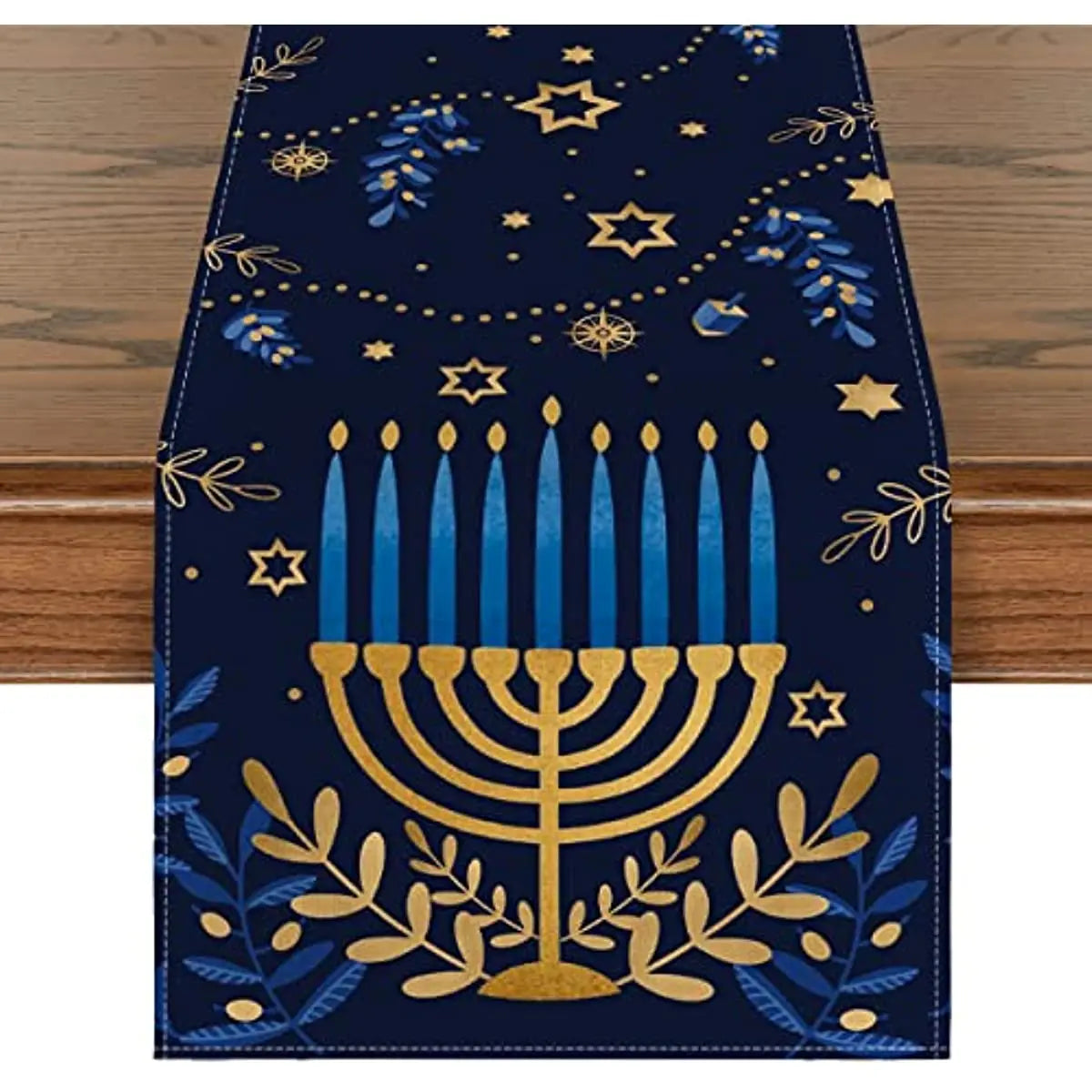 Hanukkah Menorah Table Runners | Festive Decor | Elegant Design