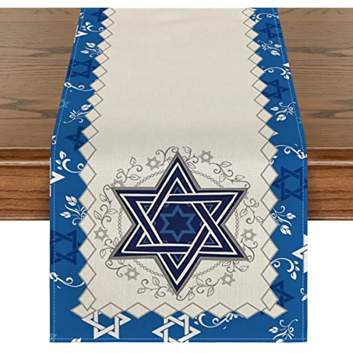 Passover Hexagram Star Table Runners | Elegant Holiday Decor