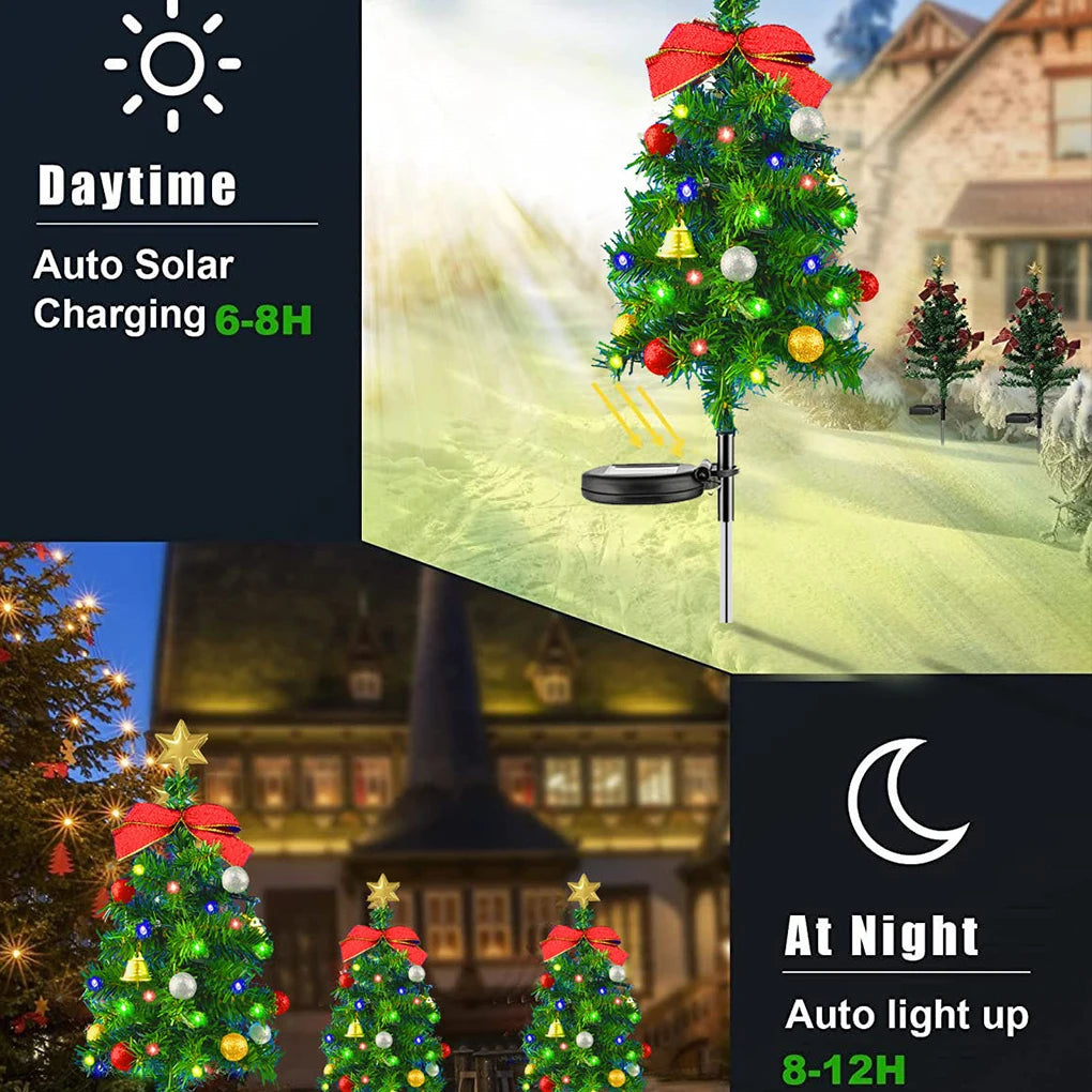 Solar Tree Lights | Four-Color Glow | Festive Decor