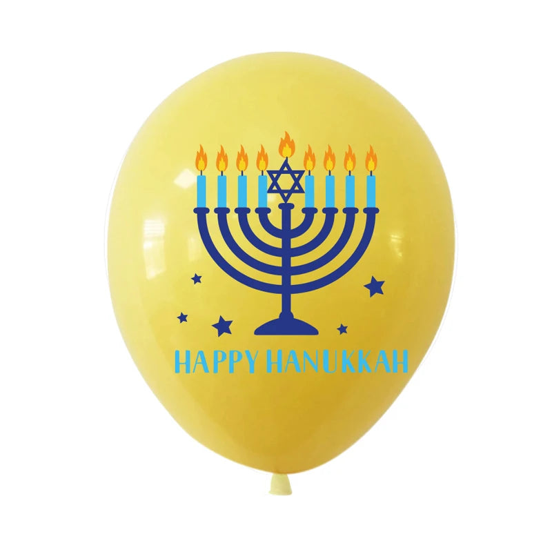 Festive Hanukkah Balloon Decor | Colorful Celebration Accents