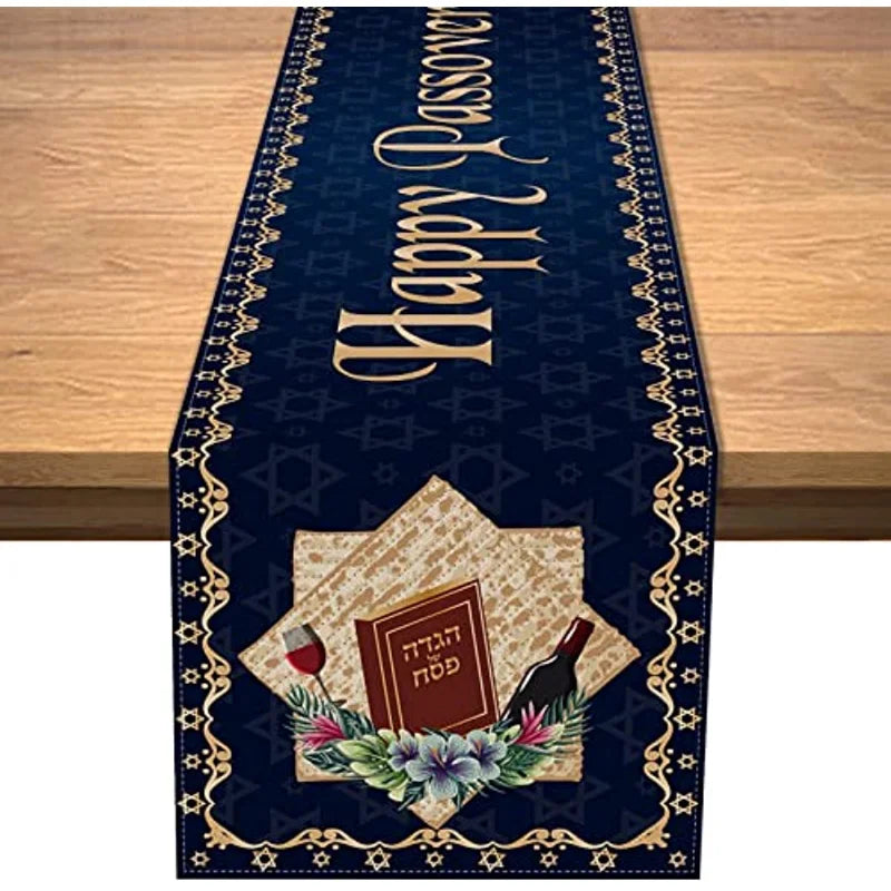 Hanukkah Menorah Table Runners | Festive Decor | Elegant Design