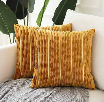 Luxury Striped Velvet Cushion Covers