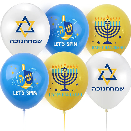 Festive Hanukkah Balloon Decor | Colorful Celebration Accents