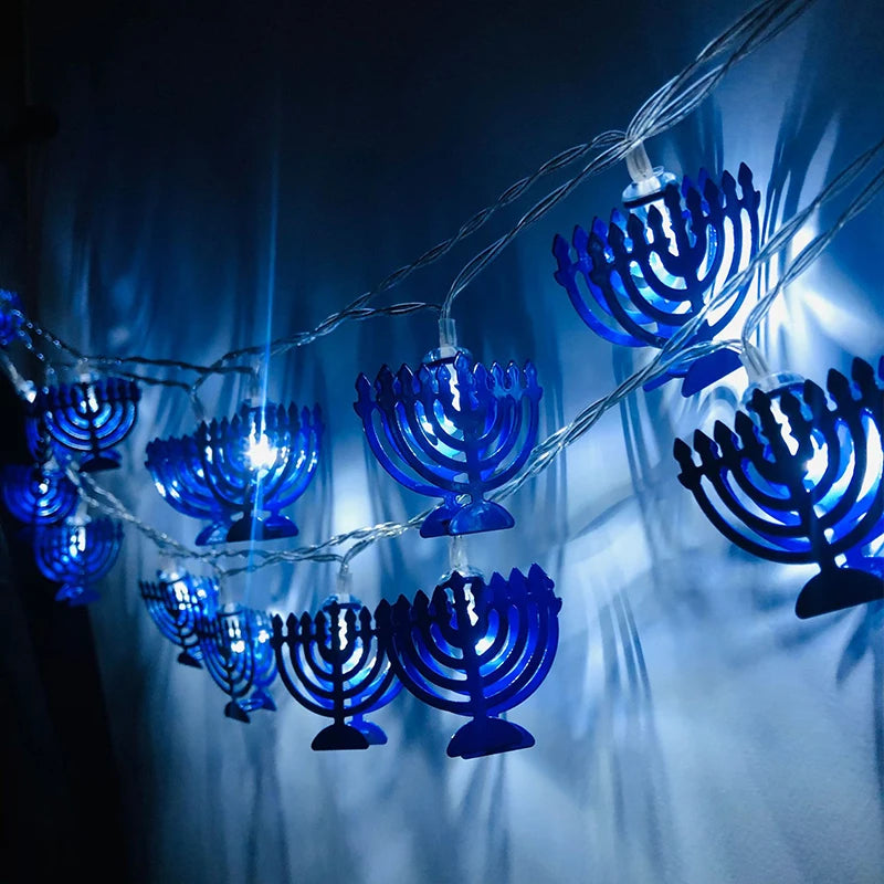 Star of David String Lights | Festive Hanukkah Decor | LED Lighting