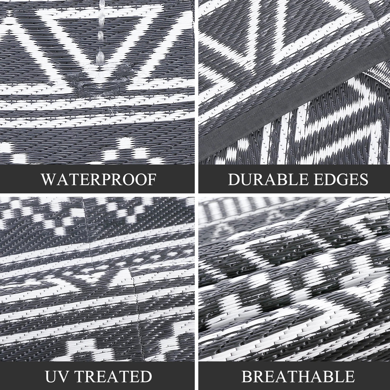 Waterproof Outdoor Rug | Reversible Design | Durable Style