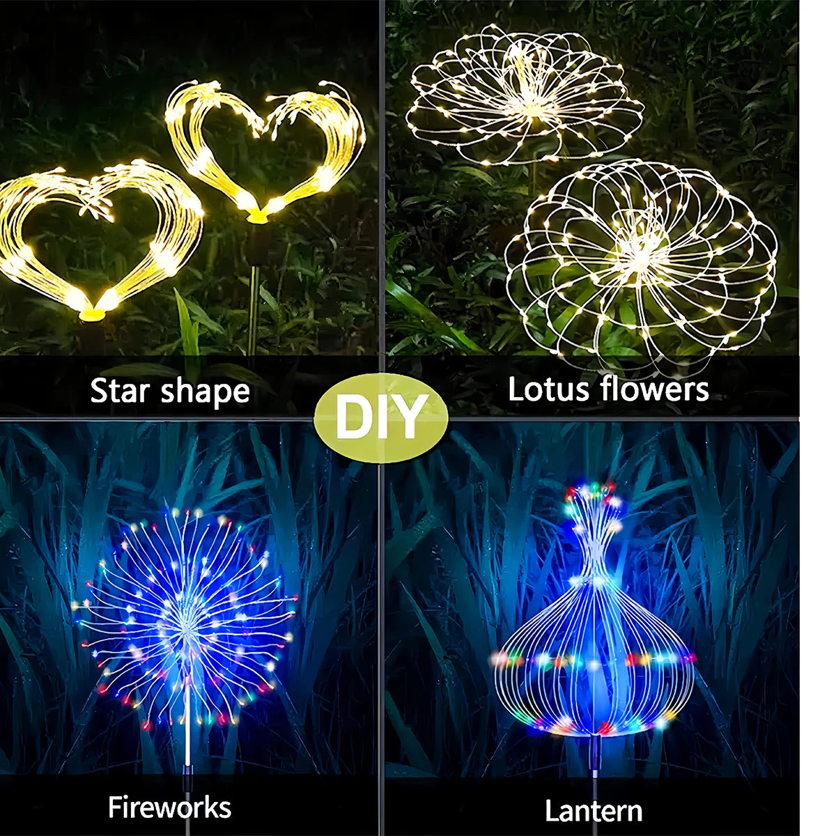 Solar Firework Lights | Outdoor Decor | Festive LED Lighting