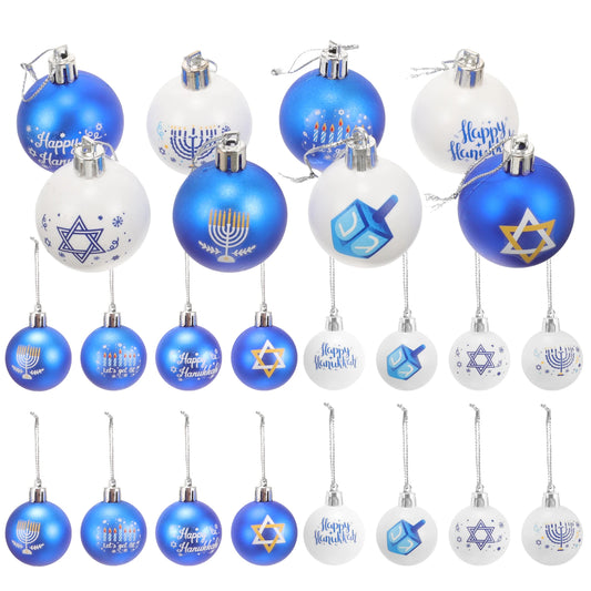 Hanukkah Ball Ornaments | Festive Hanging Decor | Holiday Charm