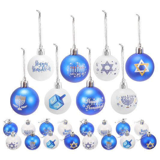 Hanukkah Ball Ornaments | Festive Hanging Decor | Holiday Charm