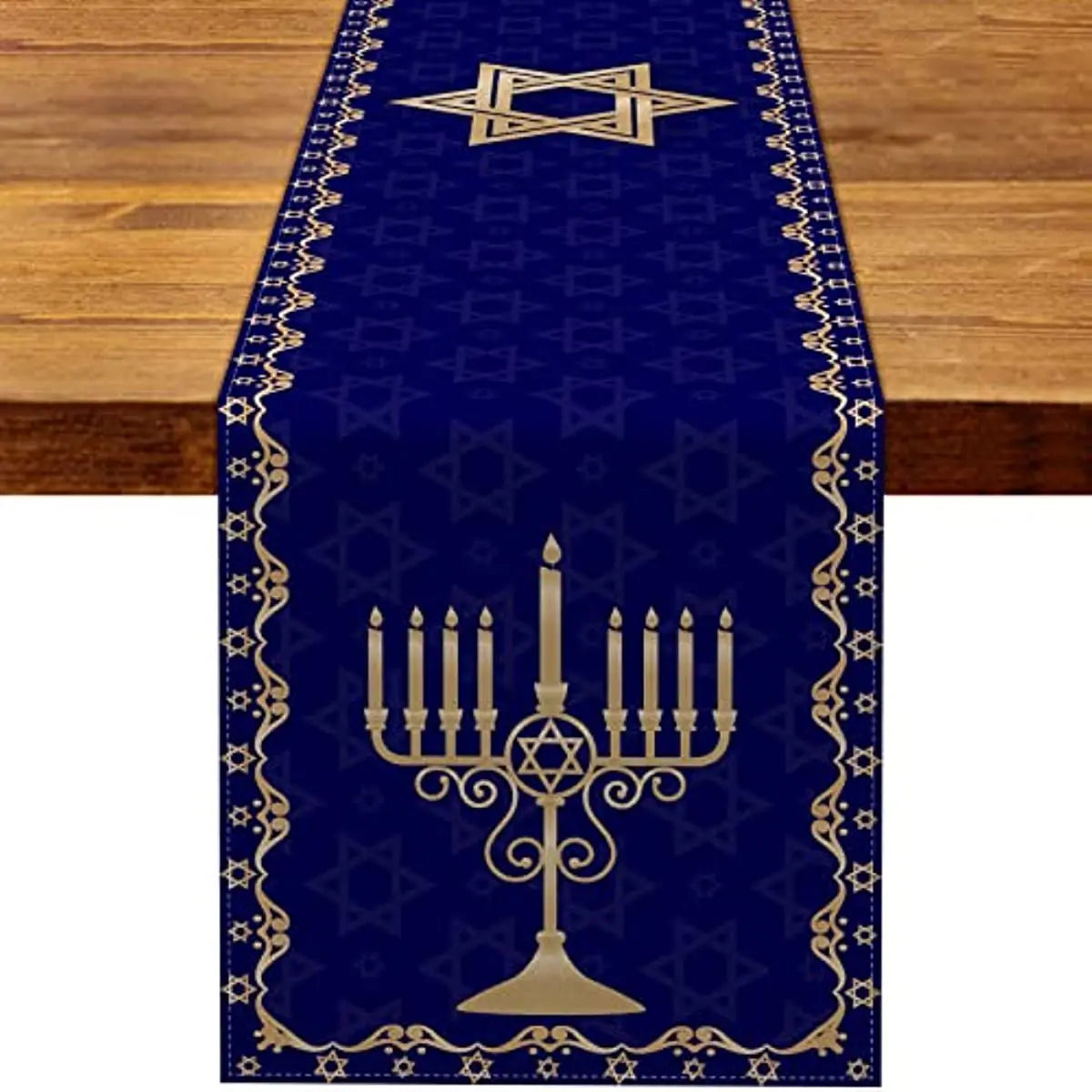 Hanukkah Menorah Table Runners | Festive Decor | Elegant Design