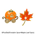 Harvest Pumpkin Napkin Rings | Maple Leaf Design | Festive Table Decor