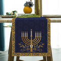 Happy Hanukkah Table Runner | Menorah Design | Festive Decor