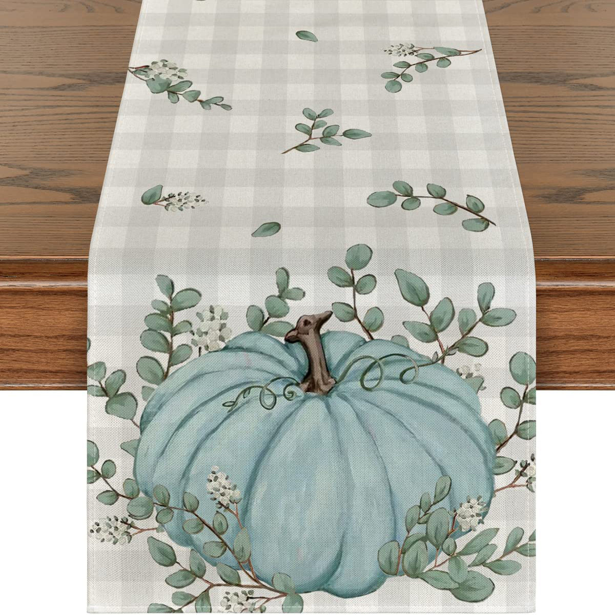 Pumpkin Linen Table Runner | Thanksgiving Decor | Elegant