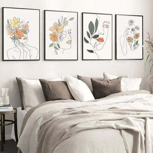 Flowers Simple Modern Wall Art