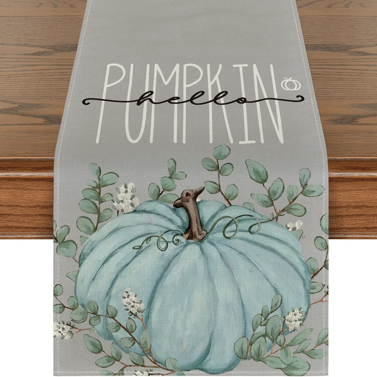 Pumpkin Linen Table Runner | Thanksgiving Decor | Elegant