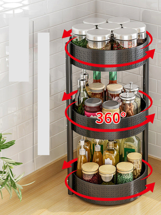 Layer Rotating Storage Rack | Organized Kitchen | Space-Saving Solution