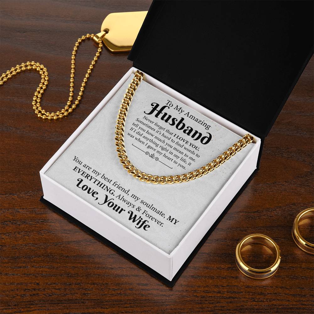 Soulmate Cuban Link Chain | Timeless Gift for Husband