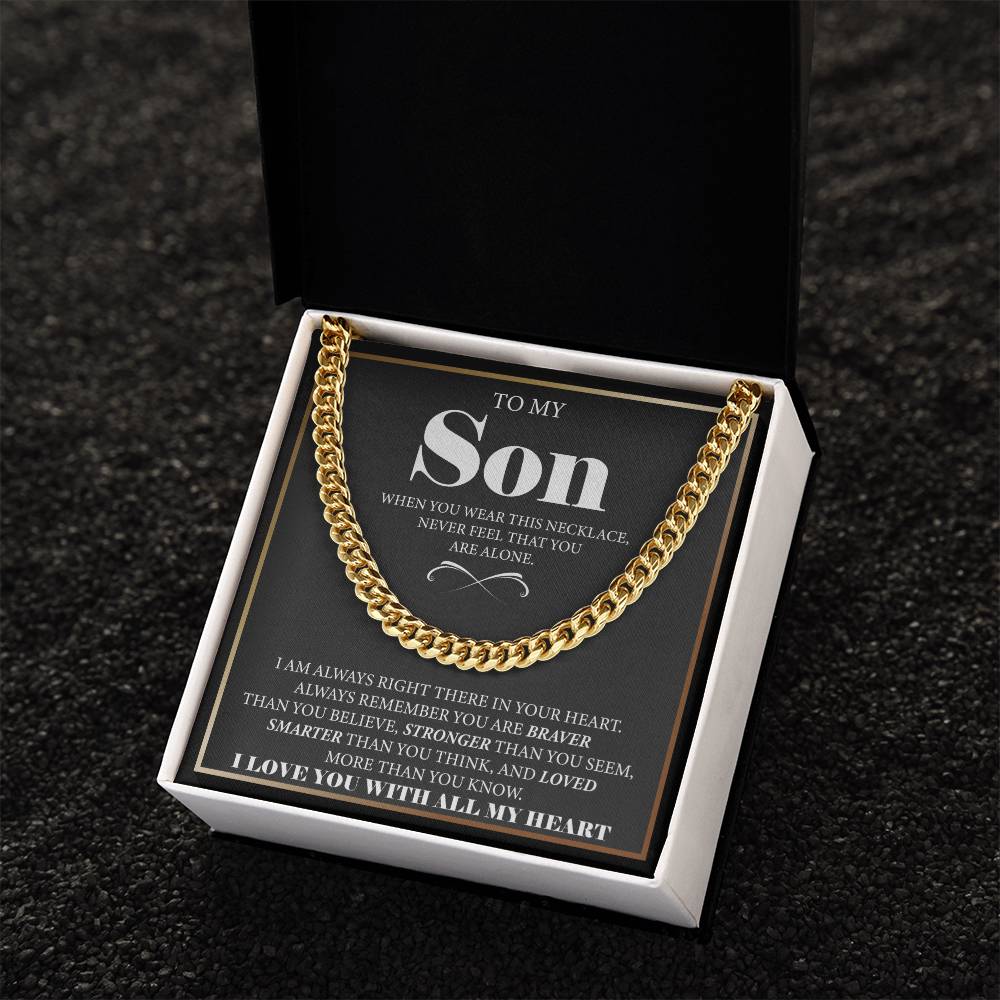 Unwavering Love Cuban Link Chain | Meaningful Gift for Son