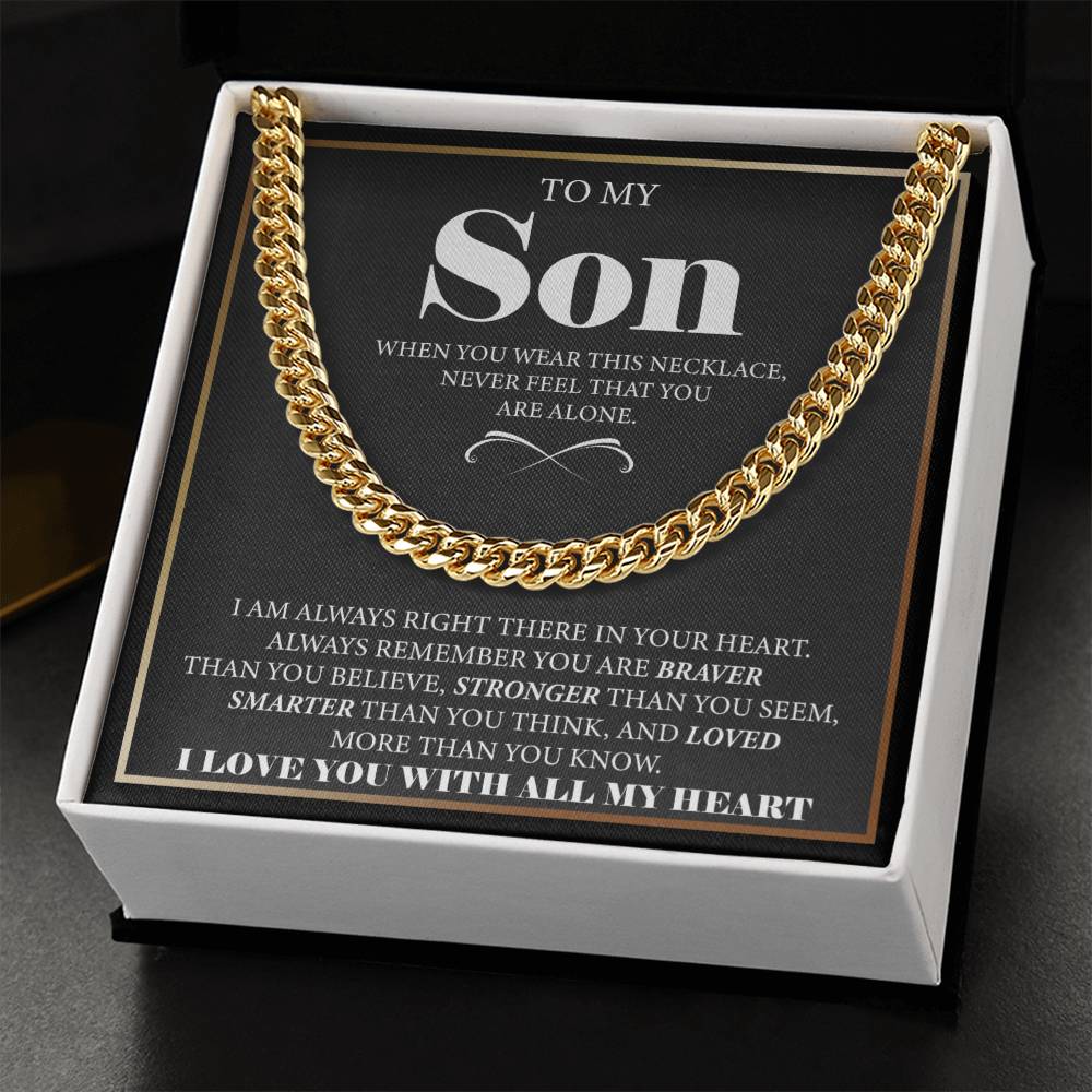 Unwavering Love Cuban Link Chain | Meaningful Gift for Son