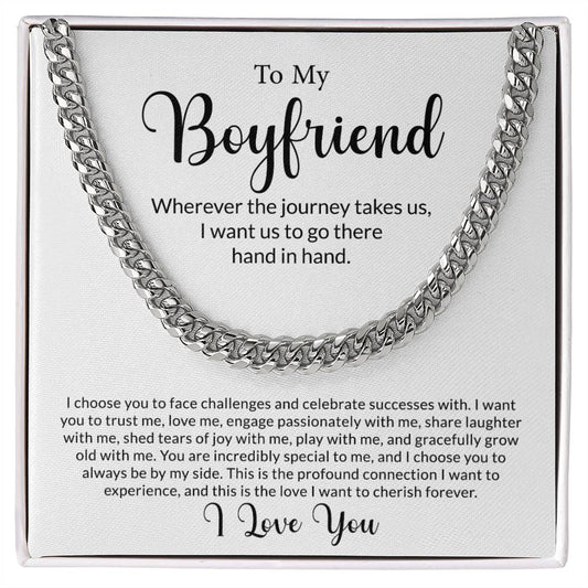 Cherished Journey Cuban Link Chain | Meaningful Gift for Boyfriend