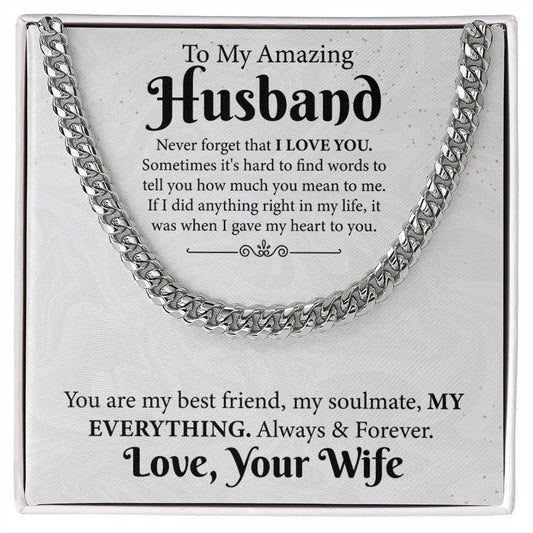 Soulmate Cuban Link Chain | Timeless Gift for Husband