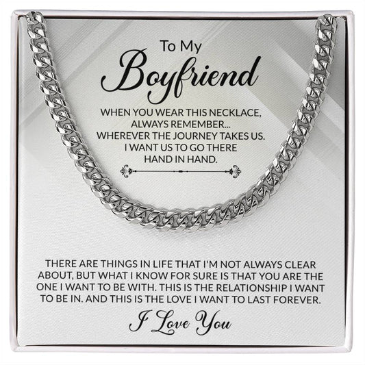 Hand in Hand Cuban Link Chain | Stylish Gift for Boyfriend