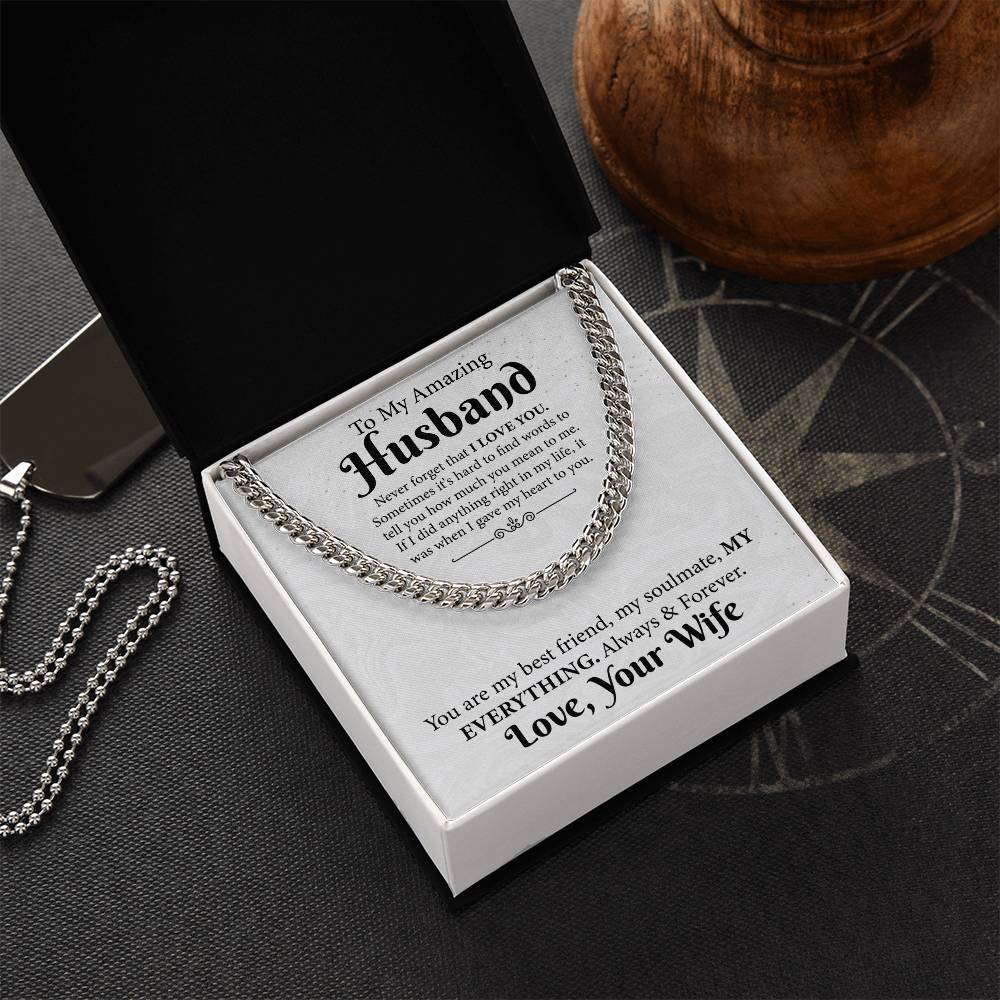 Soulmate Cuban Link Chain | Timeless Gift for Husband