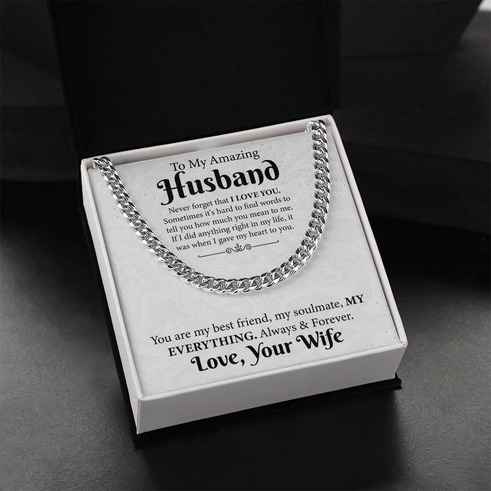 Soulmate Cuban Link Chain | Timeless Gift for Husband