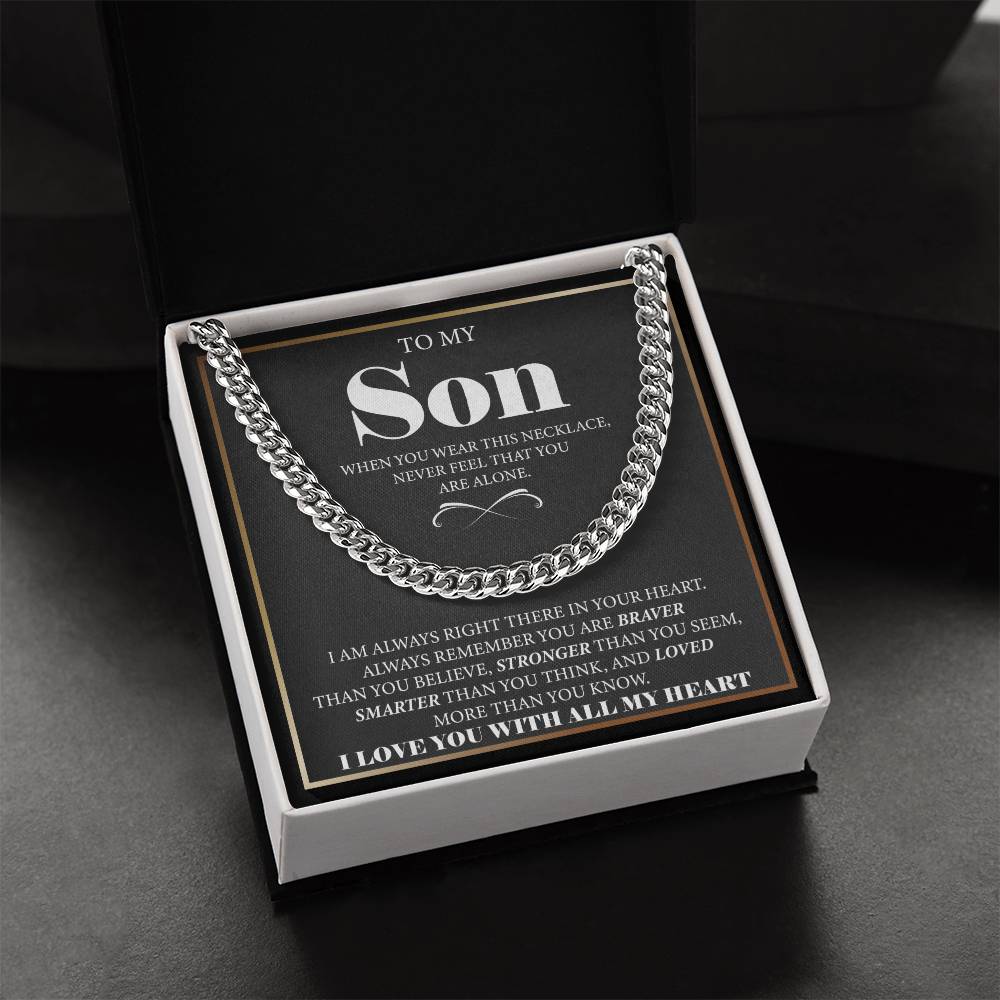 Unwavering Love Cuban Link Chain | Meaningful Gift for Son