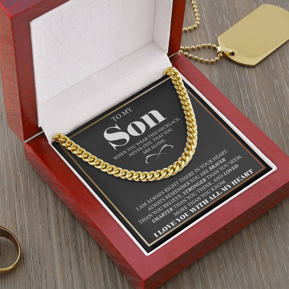 Unwavering Love Cuban Link Chain | Meaningful Gift for Son