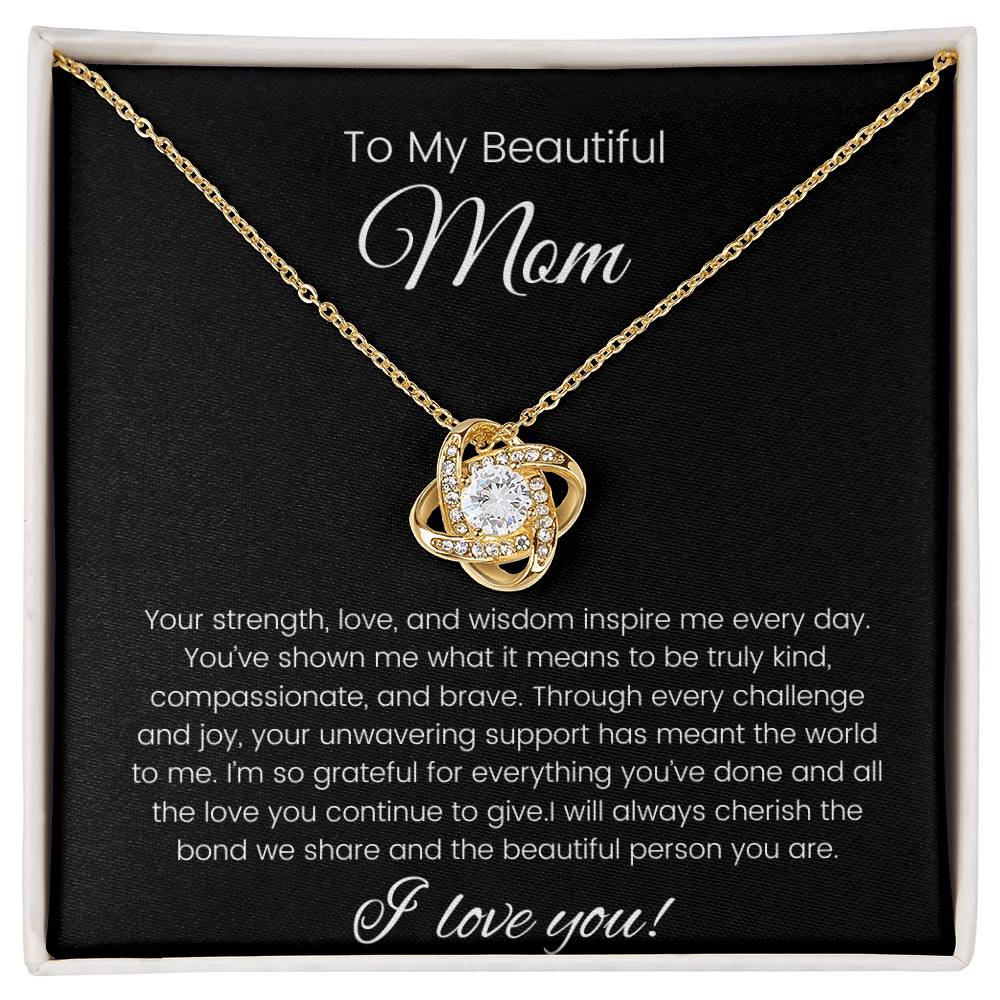 I Love You Necklace, Gift for Mom