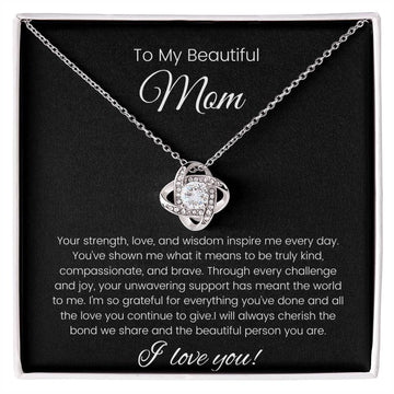 I Love You Necklace, Gift for Mom