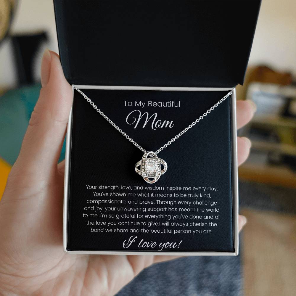 I Love You Necklace, Gift for Mom