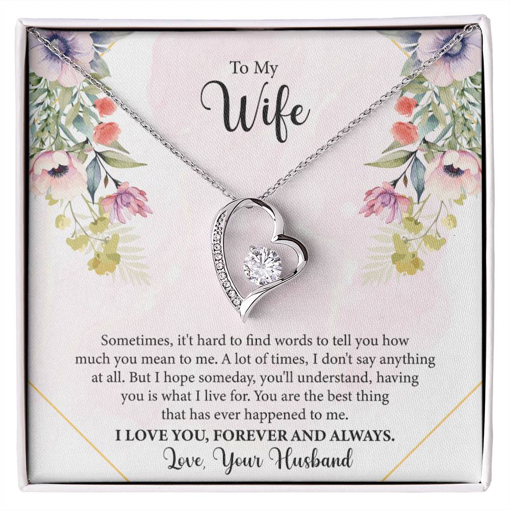 I Love You, Forever & Always Necklace | Heartfelt Gift for Wife