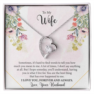 I Love You, Forever & Always Necklace | Heartfelt Gift for Wife