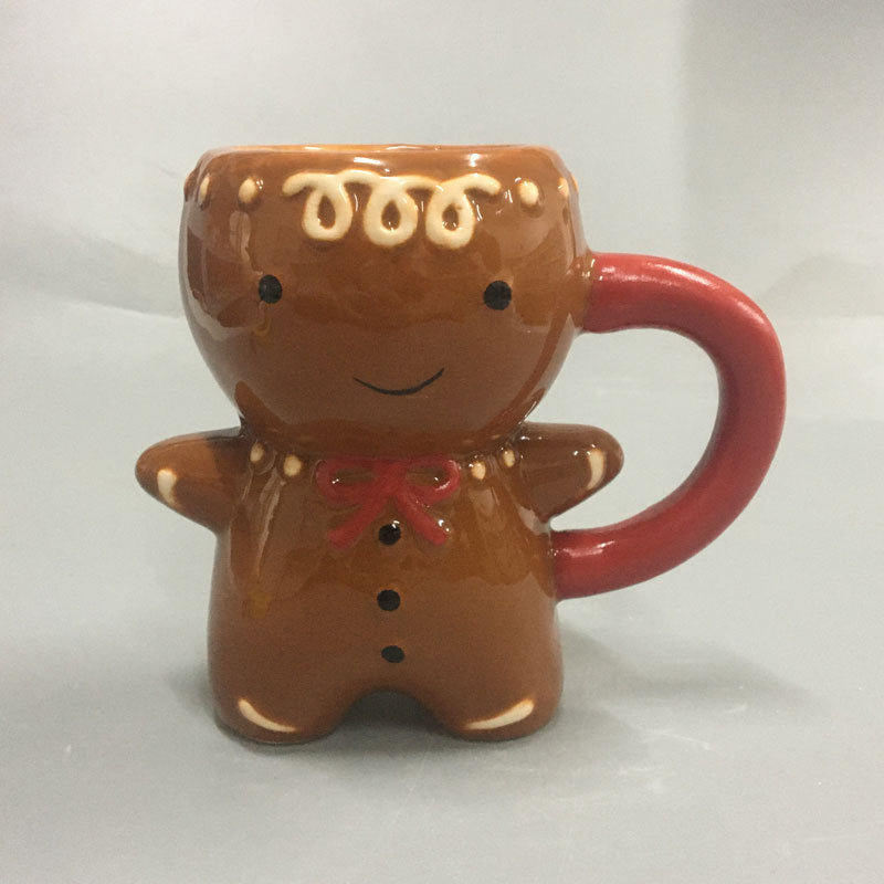 Gingerbread Man Ceramic Tea Mugs | Festive & Cozy Holiday Drinkware