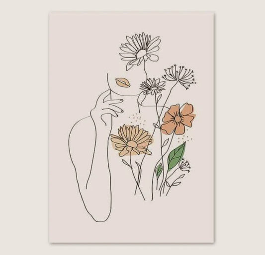 Flowers Simple Modern Wall Art