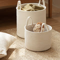 Woven Cotton Laundry Basket | Stylish Storage | Durable Design