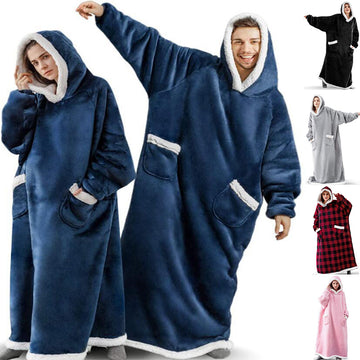 Cozy Winter Oversized TV Hoodie Blanket