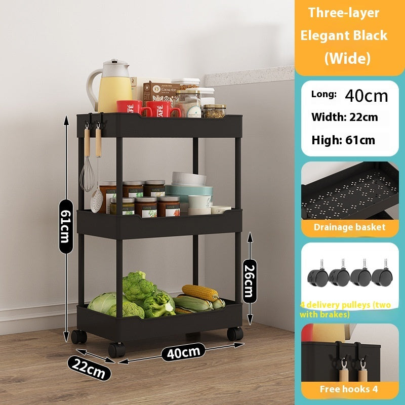 Multi-Story Kitchen Storage Cart | Floor Standing & Space-Saving