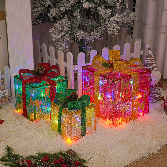 Lighted Outdoor Christmas Gift Box