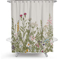 Colorful Floral Shower Curtain | Polyester Decor | Bathroom Elegance