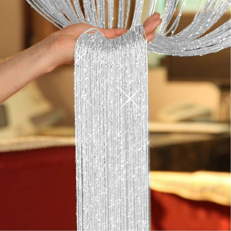 Flashing Silver Thread Curtain | Elegant Decor | Subtle Shine