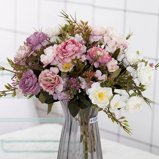 Vintage Silk Flowers | Artificial Decor | Timeless Elegance