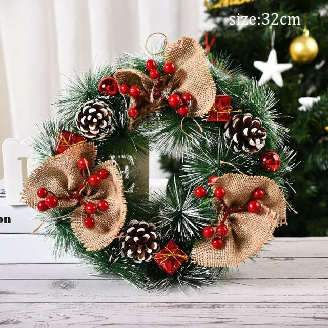 Wreath Door Garlands Ornaments | Elegant Festive Decor